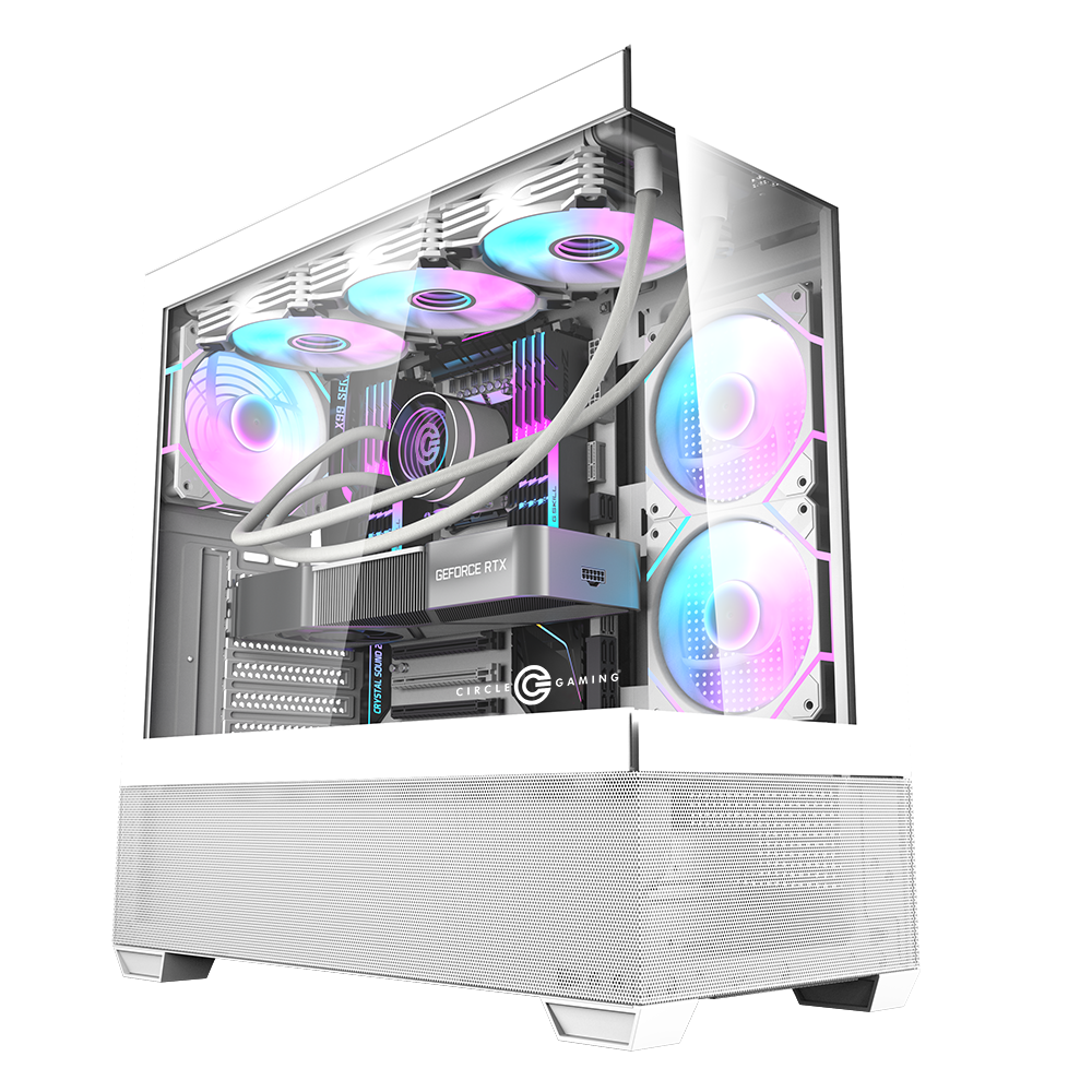 Defender ZX3 Mid-Tower Computer Case Gaming Cabinet - White