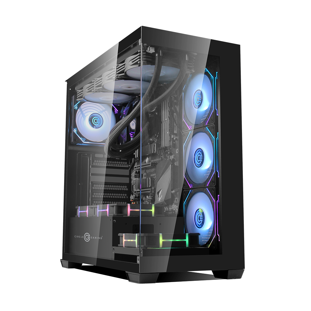 Defender ZX1 Mid- Tower Computer Case Gaming Cabinet - Black