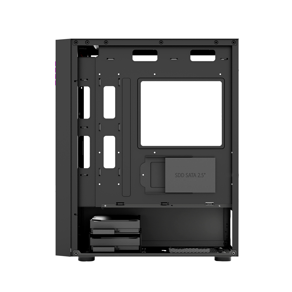 Elegantor M3 Glass Tower Computer Case Gaming Cabinet - Black