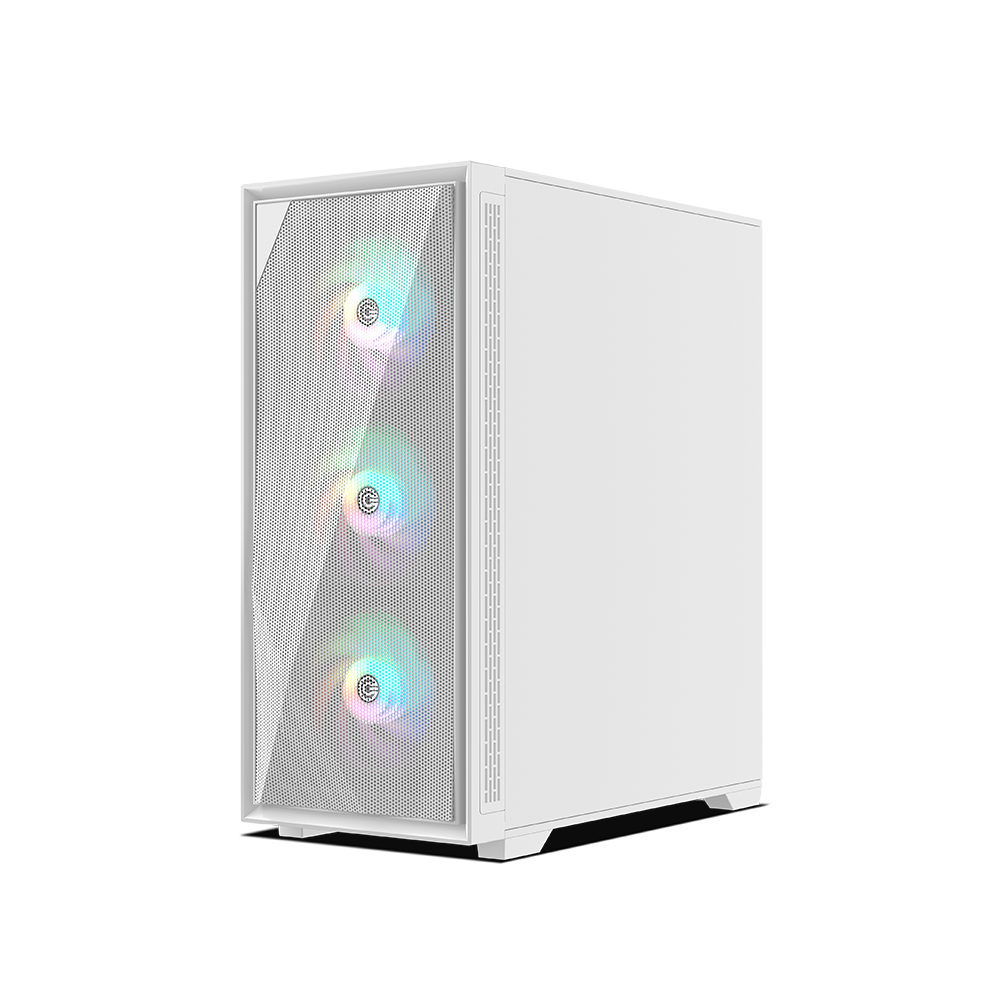 Furious Mesh 240 ARGB Mid-Tower Computer Case Gaming Cabinet - White