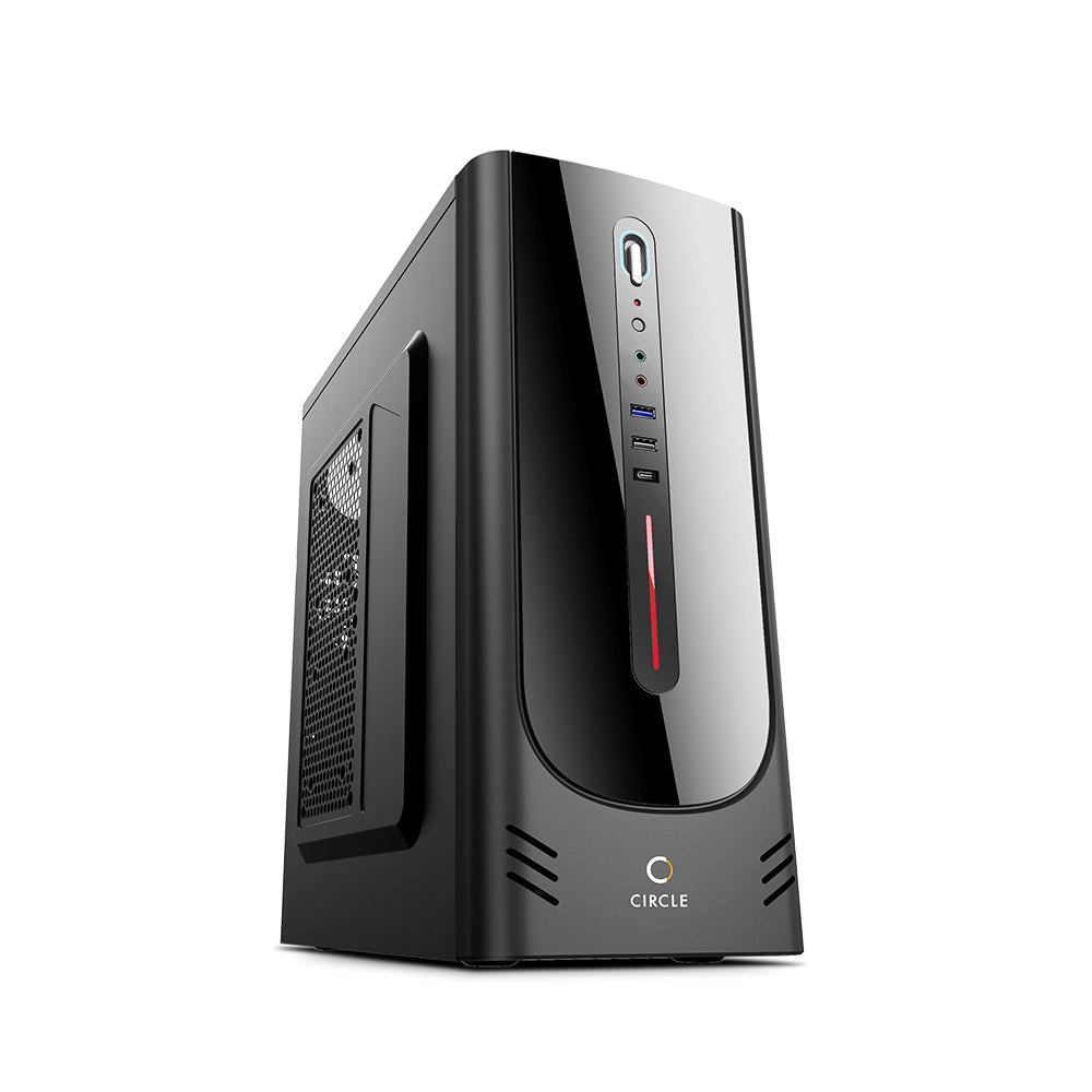 ROYALE USB 3.0 Type C-2.0 CPU Cabinet - Black | Modern Design with Enhanced Connectivity