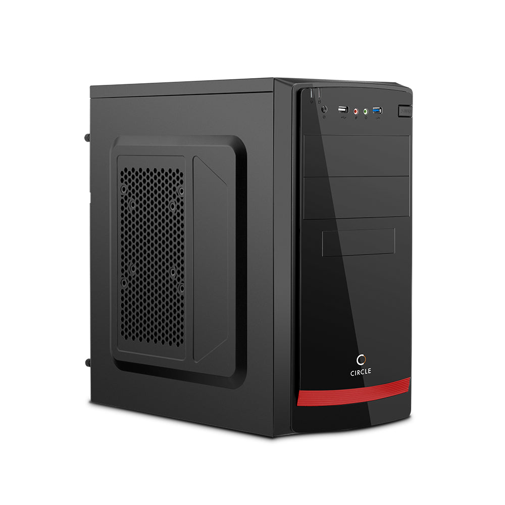 VERVE 3.0 CPU Cabinet - Black | Stylish Micro-ATX Case with SMPS